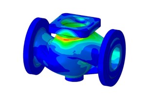 تحلیل تنش بدنه ولو Valve Body DN80 PN16